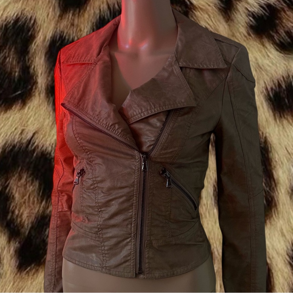 MAURICES Tan Leather Jacket